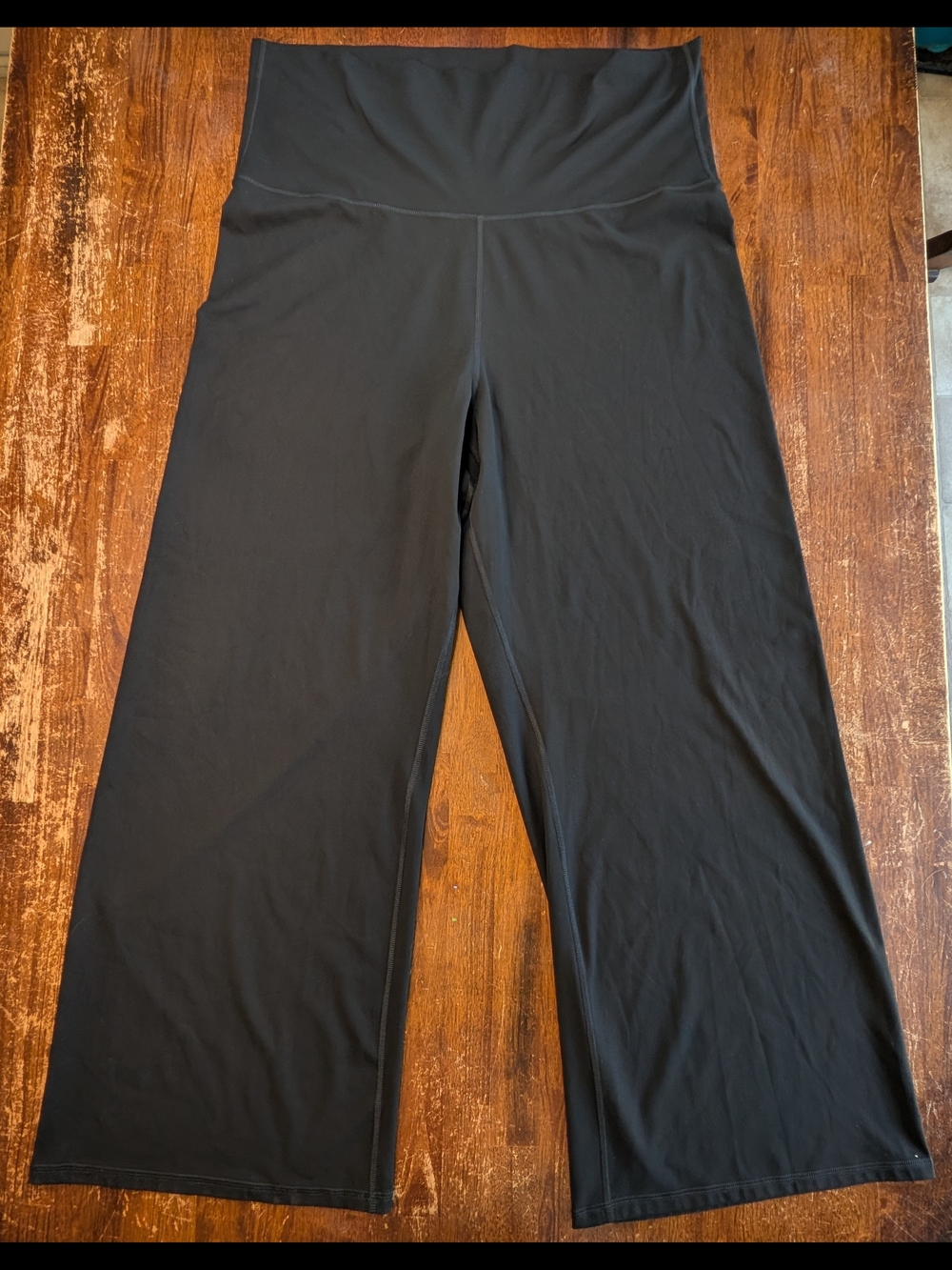 Fabletics Wide Leg Leggings Womens 2XL Tall Black Activewear Athleisure Pants